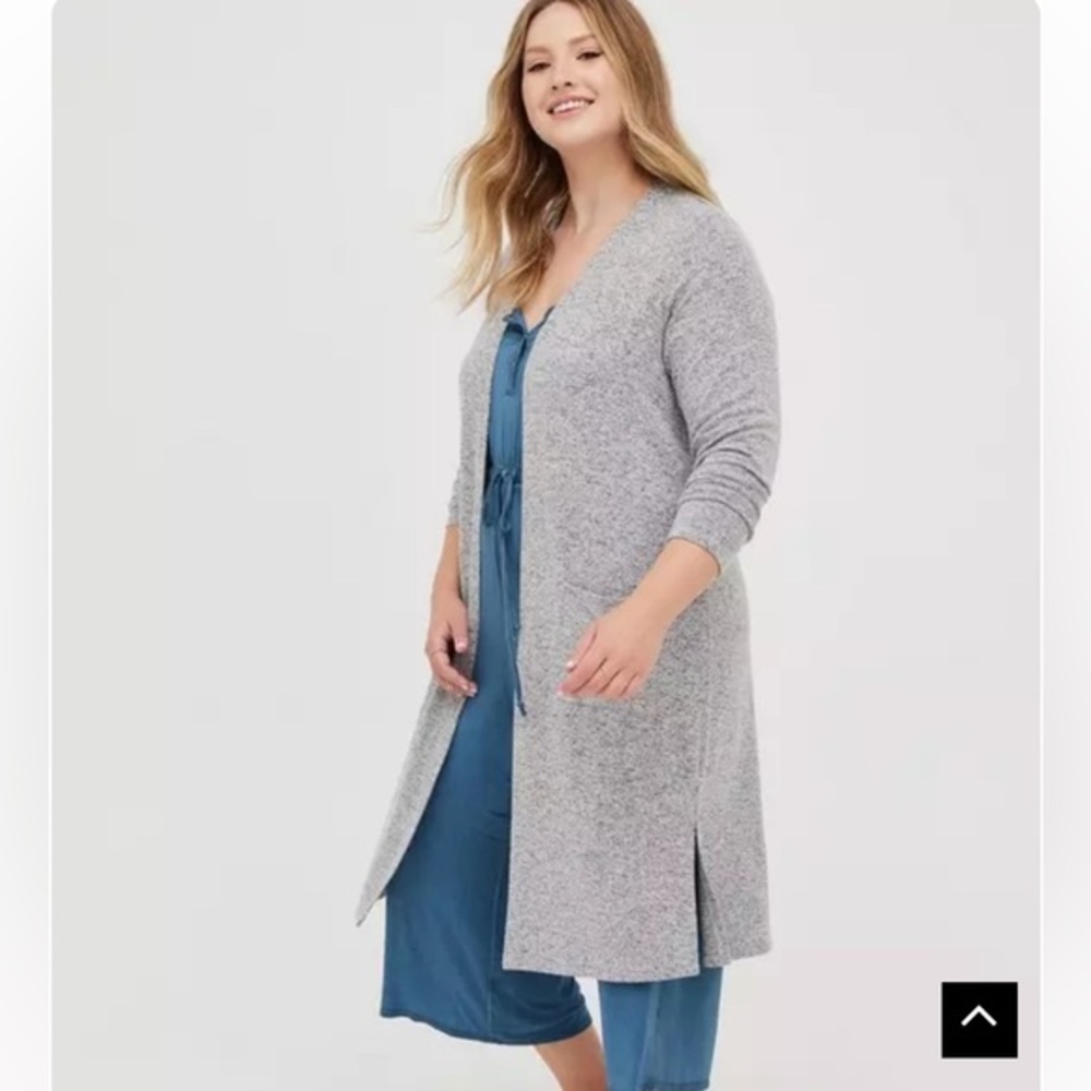 Torrid Super Soft Plush Duster Open Front